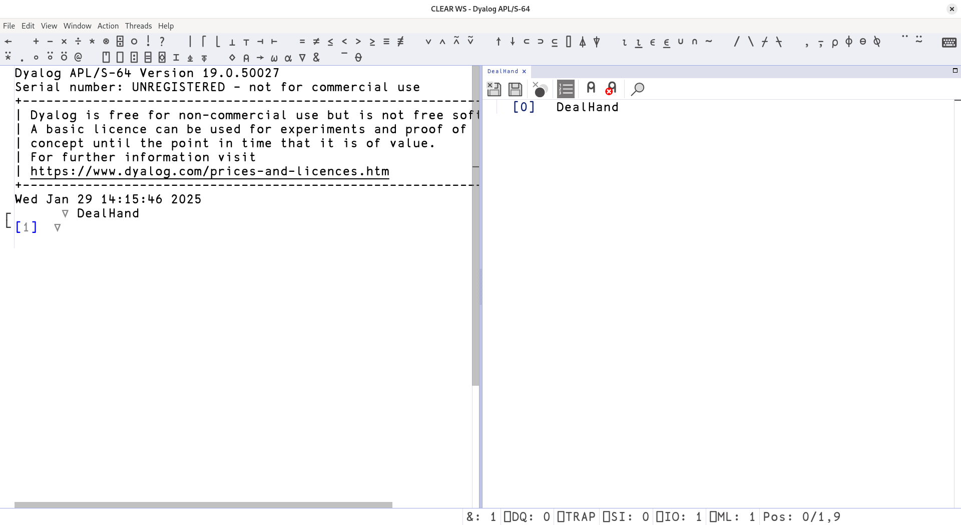 A picture showing the editor split into edit mode and interactive mode