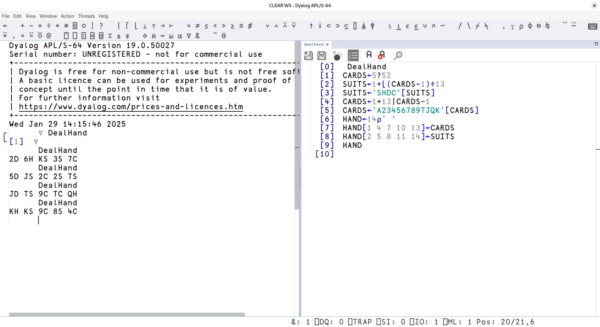 A picture showing some functional code in the editor